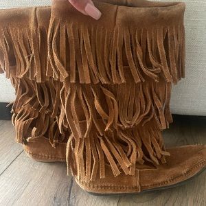 Vintage fringe boots 1970s